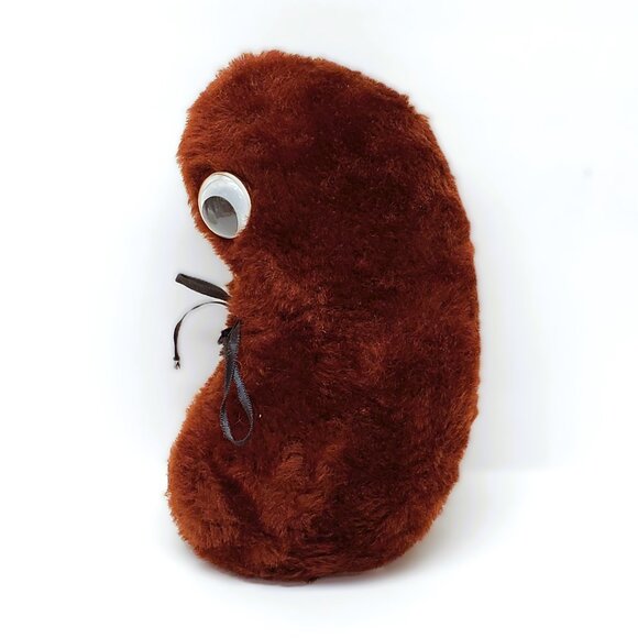 Vtg 1978 Plush Coffee Bean Bag Googly Eyes Sheram Puppets 7.25" USA Made - Picture 4 of 7